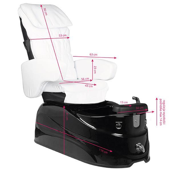 Grote foto spa pedicurestoel as 122 zwart wit met massage beauty en gezondheid make up sets