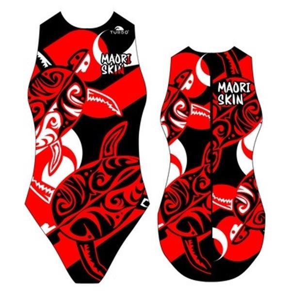 Grote foto special made turbo waterpolo badpak maori ski levertijd 6 kleding dames badmode en zwemkleding