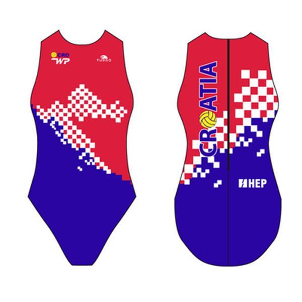 Grote foto special made turbo waterpolo badpak croacia levertijd 6 t kleding dames badmode en zwemkleding