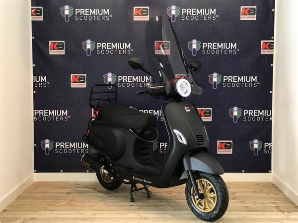 Grote foto premium scooters vxl special mat zwart gold line fietsen en brommers snorfietsen en snorscooters