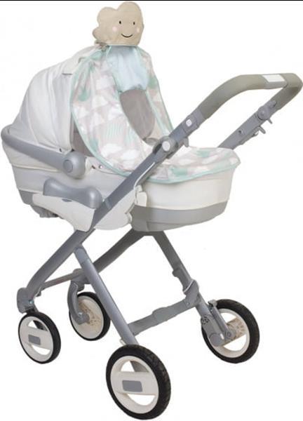 Grote foto zonnescherm wolk wandelwagen 54 cm beige kinderen en baby kinderwagens