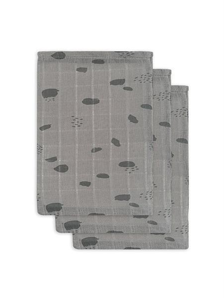 Grote foto hydrofiel multidoek klein spot storm grey 3pack kinderen en baby dekens en slaapzakjes