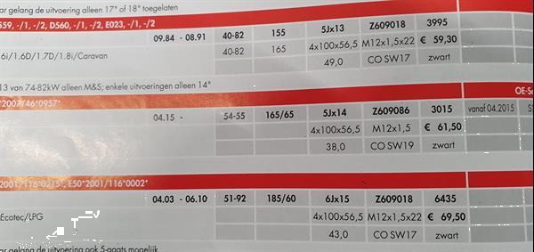 Grote foto opel karl winterbanden plus tpms 14 of 15 inch auto onderdelen banden en velgen