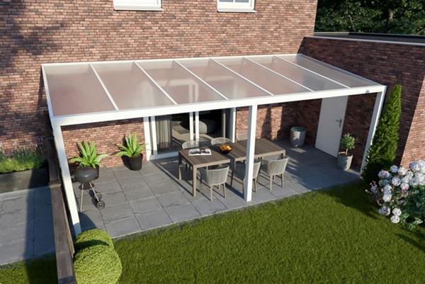 Grote foto greenline xxl veranda 1100x350 cm polycarbonaat dak tuin en terras tegels en terrasdelen