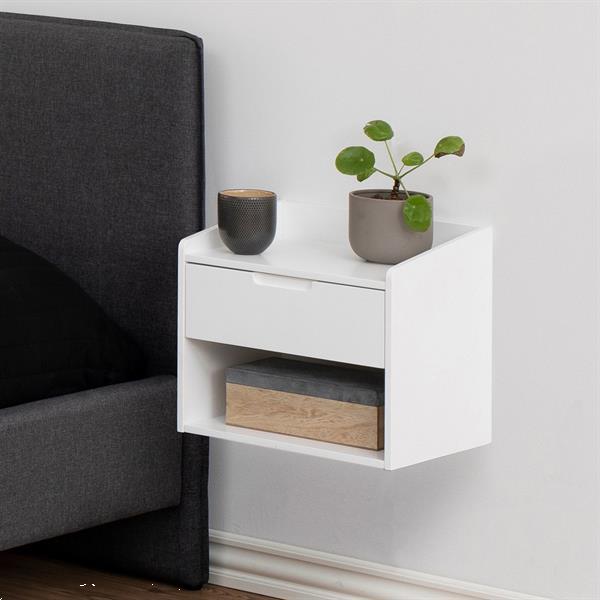 Grote foto zwevend wand nachtkastje wit huis en inrichting complete slaapkamers