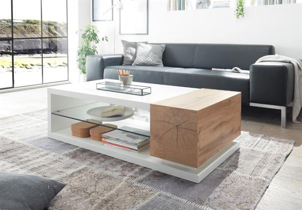 Grote foto salontafel mat wit eiken huis en inrichting eettafels