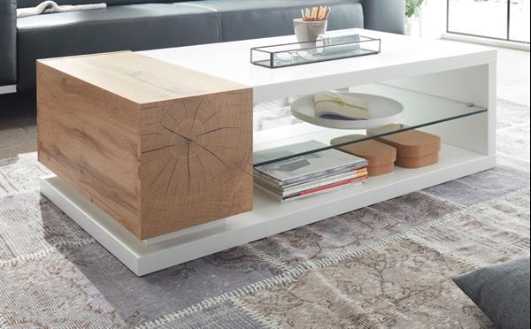 Grote foto salontafel mat wit eiken huis en inrichting eettafels