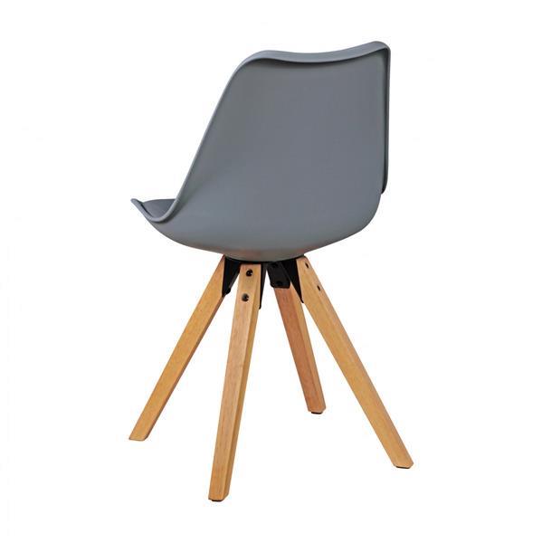 Grote foto trendy stoel houten poten grijs huis en inrichting stoelen