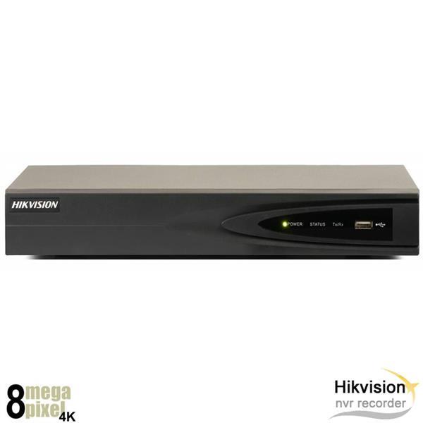 Grote foto hikvision 4k 4 kanaals nvr recorder audio 4x poe ds76 audio tv en foto dvd spelers en dvd recorders