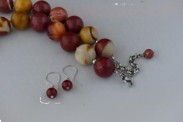Grote foto mokaiet 18 mm ketting oorhanger set sieraden tassen en uiterlijk kettingen