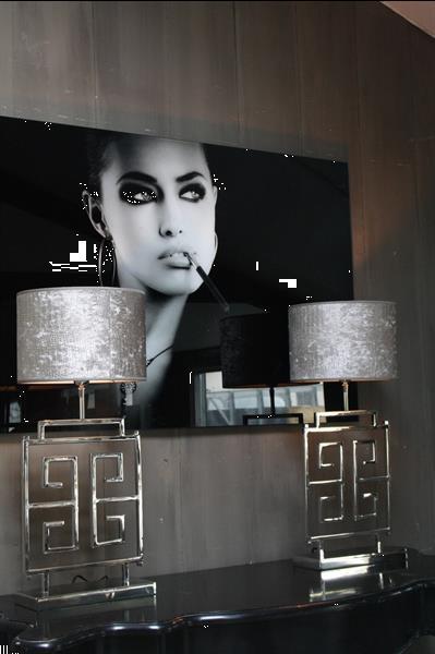 Grote foto tafellamp rvs velours kap eric kuster stijl huis en inrichting tafellampen