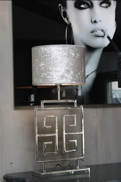 Grote foto tafellamp rvs velours kap eric kuster stijl huis en inrichting tafellampen