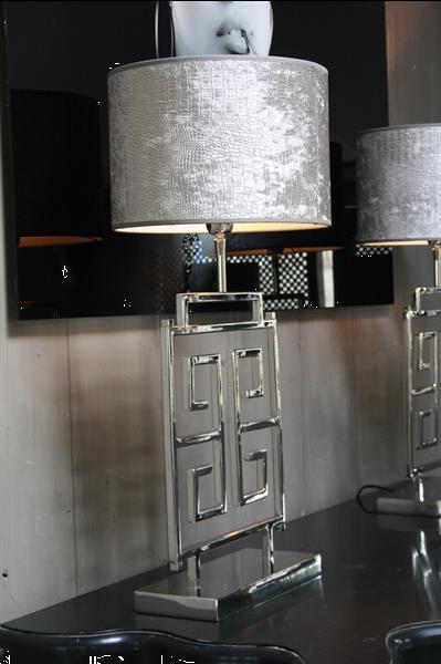 Grote foto tafellamp rvs velours kap eric kuster stijl huis en inrichting tafellampen