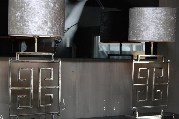 Grote foto tafellamp rvs velours kap eric kuster stijl huis en inrichting tafellampen