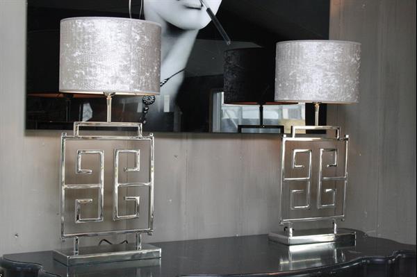 Grote foto tafellamp rvs velours kap eric kuster stijl huis en inrichting tafellampen