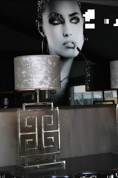 Grote foto tafellamp rvs velours kap eric kuster stijl huis en inrichting tafellampen