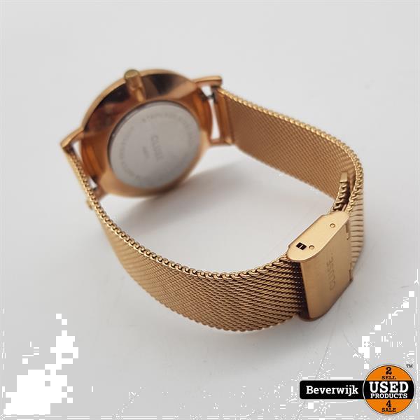 Grote foto cluse dameshorloge rose gold swarovski stenen in nette sta kleding dames horloges