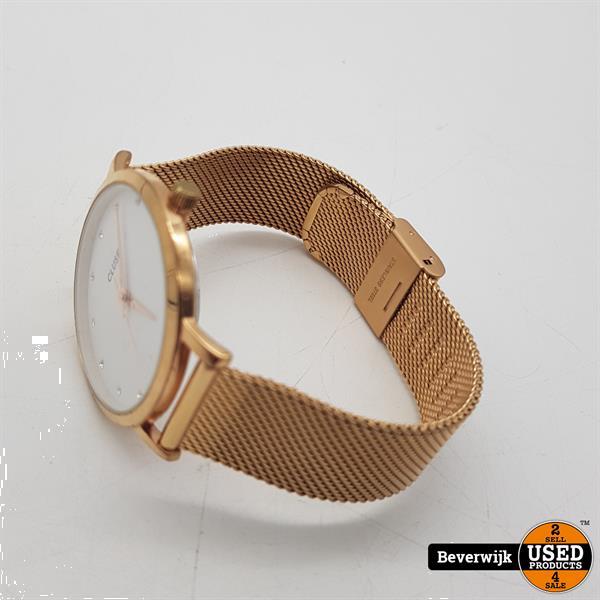 Grote foto cluse dameshorloge rose gold swarovski stenen in nette sta kleding dames horloges