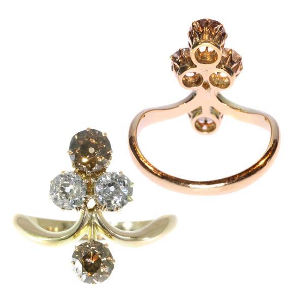 Grote foto victoriaanse verlovingsring goud met diamant sieraden tassen en uiterlijk ringen voor haar