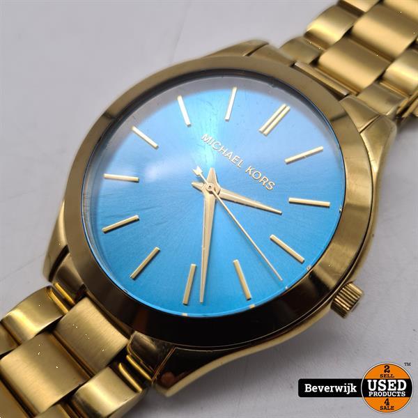 Grote foto michael kors mk3265 gold blue in nette staat kleding dames horloges