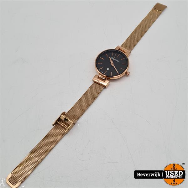 Grote foto calvin klein 1367 horloge rose gold black in nette staat kleding dames horloges