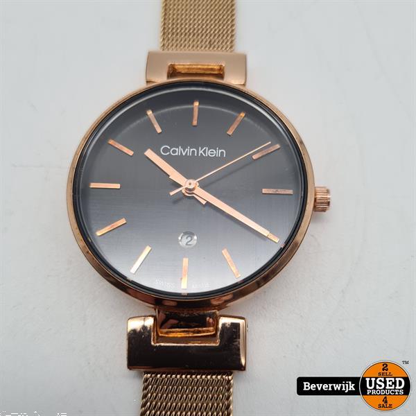 Grote foto calvin klein 1367 horloge rose gold black in nette staat kleding dames horloges