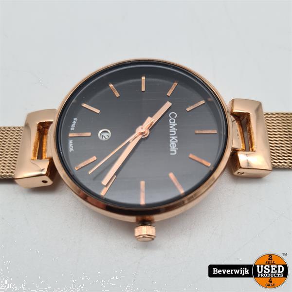 Grote foto calvin klein 1367 horloge rose gold black in nette staat kleding dames horloges