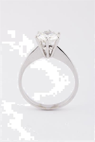 Grote foto wit gouden solitair ring met briljant 1.31 ct. sieraden tassen en uiterlijk ringen voor haar