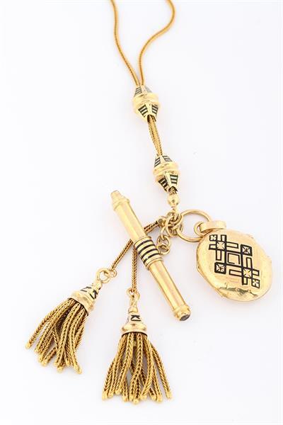 Grote foto antieke gouden horloge ketting sieraden tassen en uiterlijk antiek