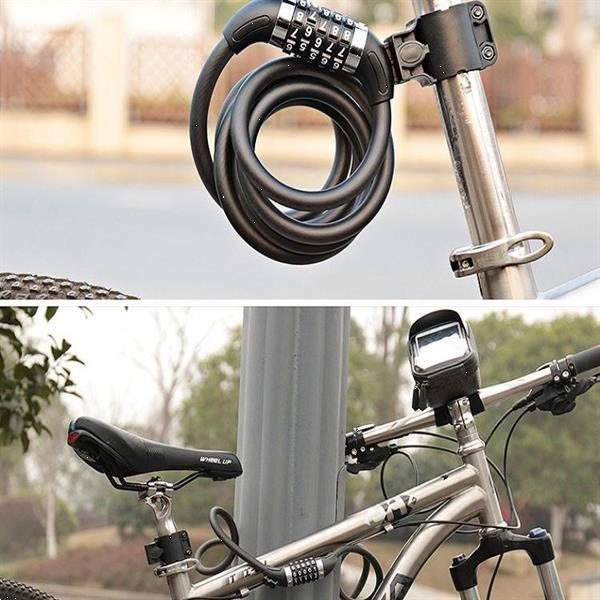 Grote foto wheel up bicycle lock anti theft mountain bike password lock motoren overige accessoires
