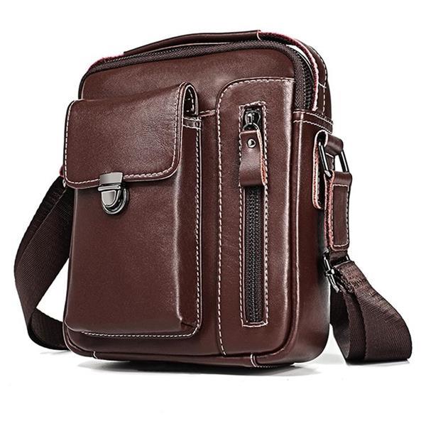 Grote foto 6029 multifunctionele fashion top grain leather messenger ba caravans en kamperen kampeertoebehoren