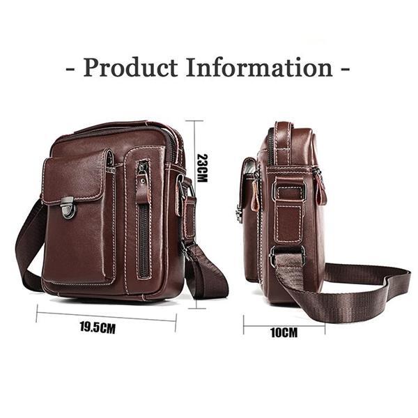 Grote foto 6029 multifunctionele fashion top grain leather messenger ba caravans en kamperen kampeertoebehoren