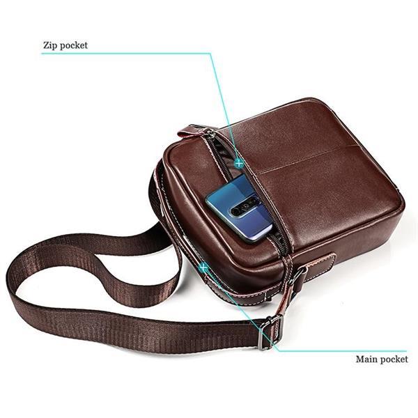 Grote foto 6029 multifunctionele fashion top grain leather messenger ba caravans en kamperen kampeertoebehoren