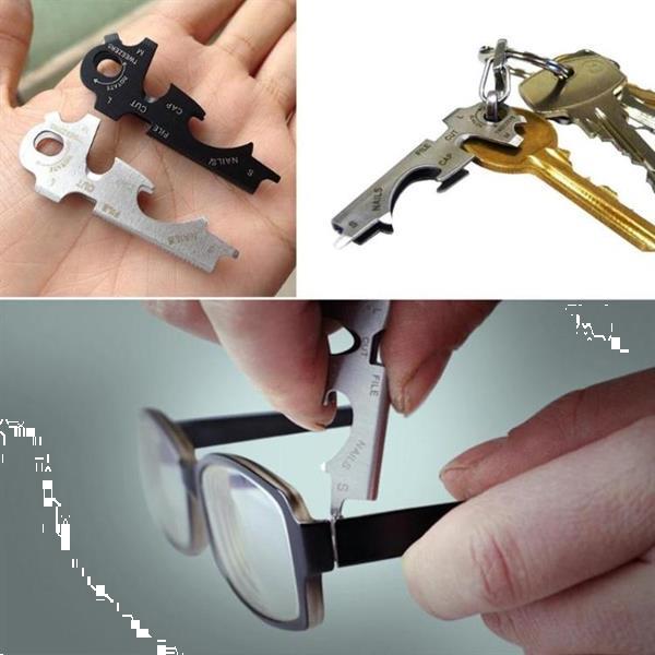 Grote foto 8 in 1 multitools edc stainless steel keychain outdoor survi caravans en kamperen kampeertoebehoren