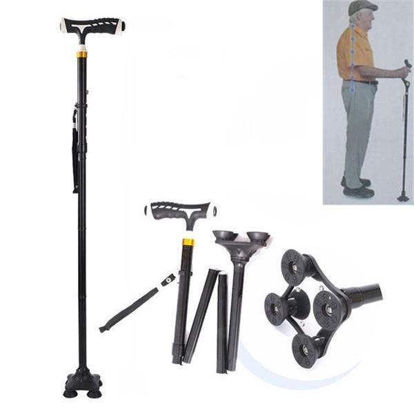 Grote foto aluminum alloy folding lighted crutches elderly telescopic n caravans en kamperen kampeertoebehoren