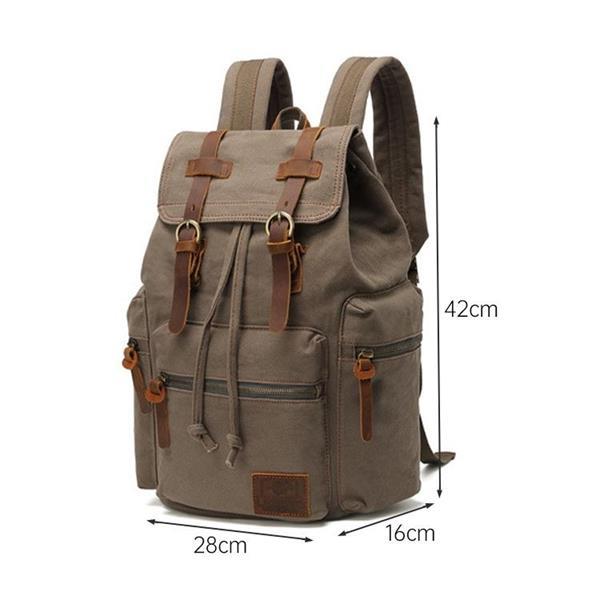 Grote foto augur 1039 mannen retro canvas backpack schouders laptop bag caravans en kamperen kampeertoebehoren