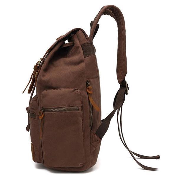 Grote foto augur 1039 mannen retro canvas backpack schouders laptop bag caravans en kamperen kampeertoebehoren