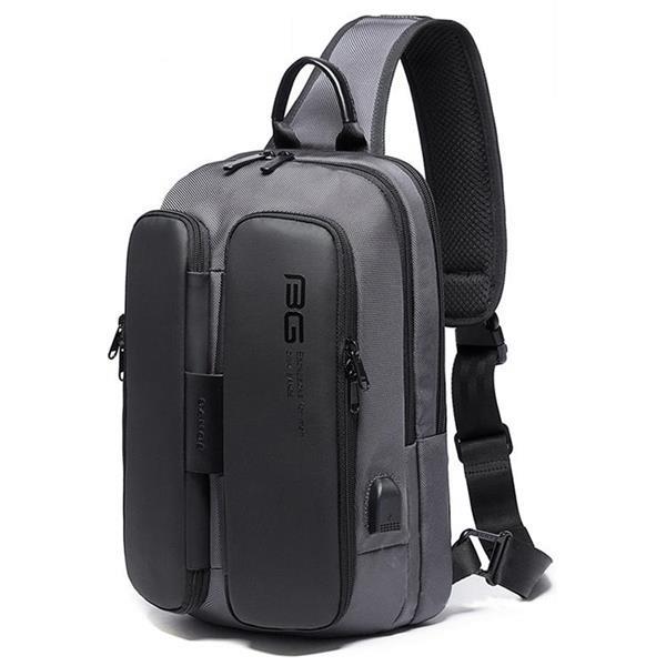 Grote foto bange fashion casual schoudertas outdoor usb borst bag grij caravans en kamperen kampeertoebehoren