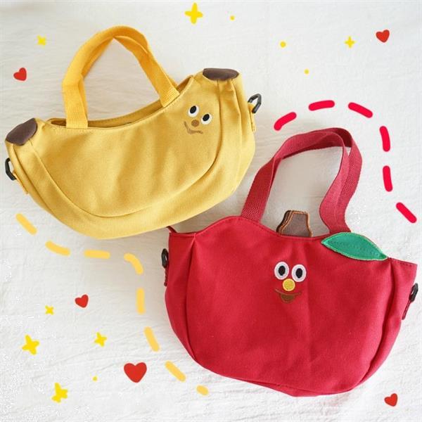 Grote foto cartoon shoulder tote bag fruit banana apple embroidered can caravans en kamperen kampeertoebehoren