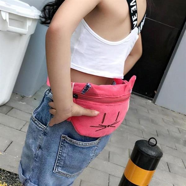 Grote foto cute cartoon canvas casual waist packs kids animal waist sho caravans en kamperen kampeertoebehoren