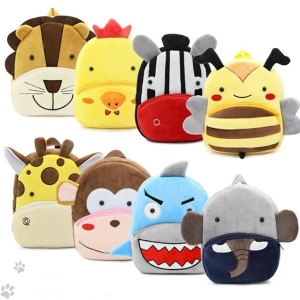 Grote foto kids 3d animal velvet backpacks children cartoon kindergarte caravans en kamperen kampeertoebehoren