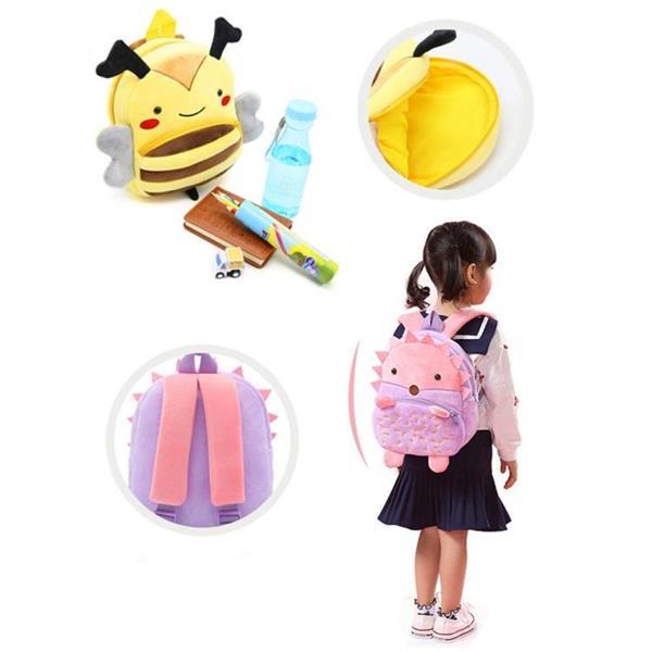 Grote foto kids 3d animal velvet backpacks children cartoon kindergarte caravans en kamperen kampeertoebehoren