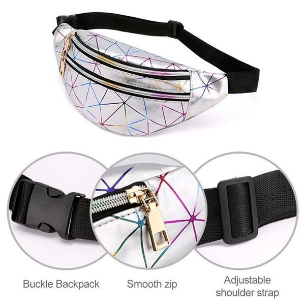 Grote foto laser pattern pu leather taille zakken vrouwen fanny pack si caravans en kamperen kampeertoebehoren