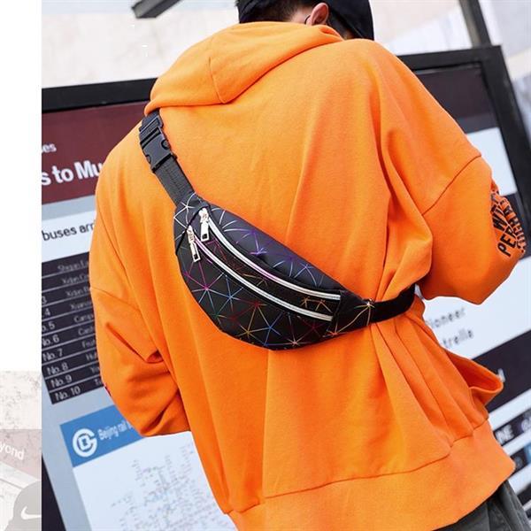 Grote foto laser pattern pu leather taille zakken vrouwen fanny pack si caravans en kamperen kampeertoebehoren