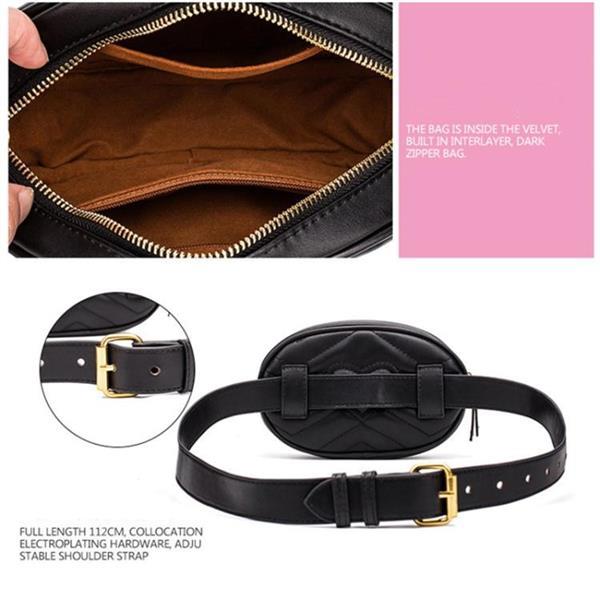 Grote foto mini rhombic round waist bag women luxury leather handbag fl caravans en kamperen kampeertoebehoren