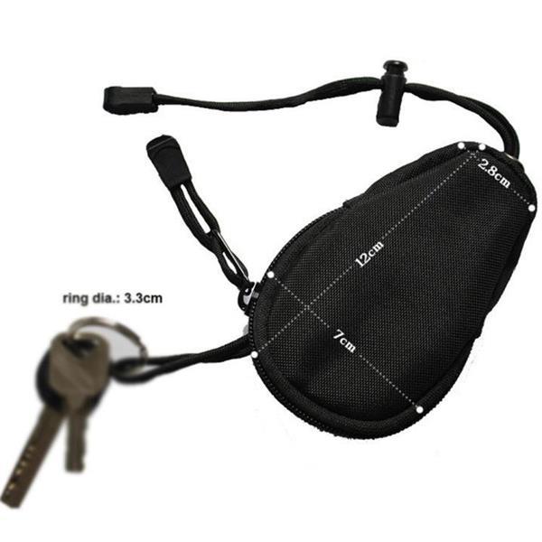 Grote foto mini outdoor hiking edc carrying bag key coin purse black caravans en kamperen kampeertoebehoren