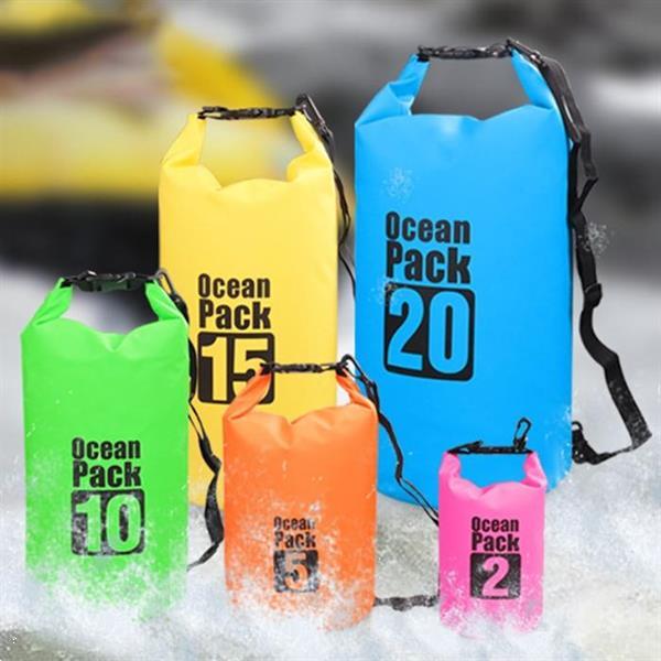 Grote foto outdoor waterproof double shoulder bag dry sack pvc barrel b caravans en kamperen kampeertoebehoren
