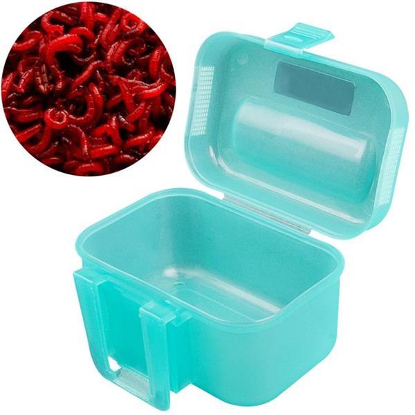 Grote foto plastic levende earthworm fishing tackle box bug shrimp aas caravans en kamperen overige caravans en kamperen