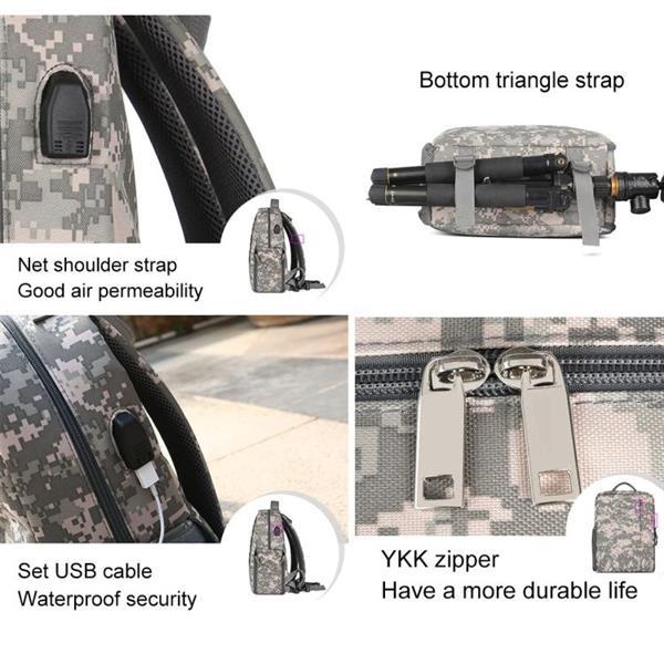 Grote foto pvc multifunctionele travel camera rugzak met usb opladen in caravans en kamperen kampeertoebehoren