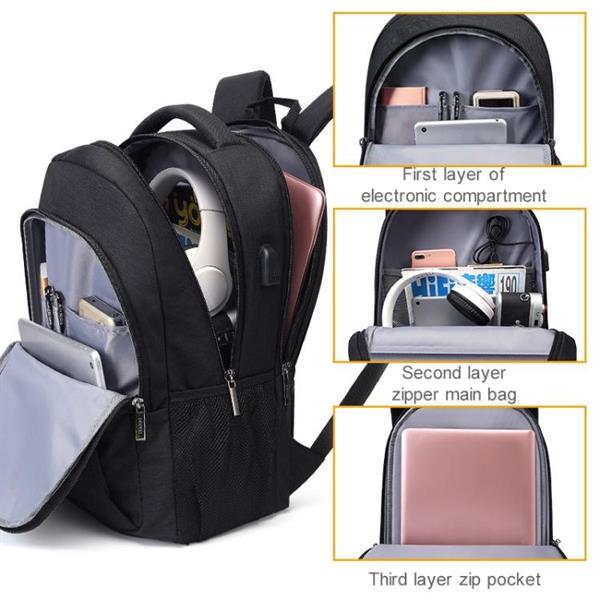 Grote foto s25 osoce business waterproof shoulder computer bag dark gr caravans en kamperen kampeertoebehoren